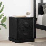 vidaXL Cabinet de chevet 2 Pièces Chêne noir 39 x 39 x 47.5 cm