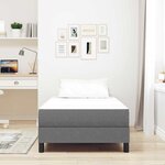 vidaXL Matelas de Lit avec matelas Gris clair 90 x 200 cm tissu