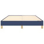 vidaXL Cadre de lit bleu 140x190 cm tissu