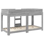 vidaXL Lit Superposé pour Enfants Gris Sonoma 100 x 200 cm