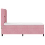 vidaXL Lit à Ressorts avec Matelas LED Rose 80 x 200 cm Velours