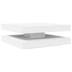 vidaXL Table basse rotative à 360 degrés blanc 90x90x34 5 cm