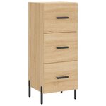 vidaXL Buffet haut Chêne sonoma 34 5x34x180 cm Bois d'ingénierie