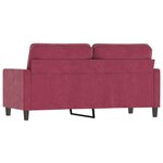 vidaXL Canapé à 2 places Rouge bordeaux 140 cm Velours