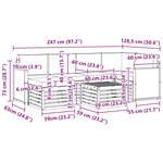 vidaXL Ensemble de canapés d'extérieur 6 pc Naturel et gris clair