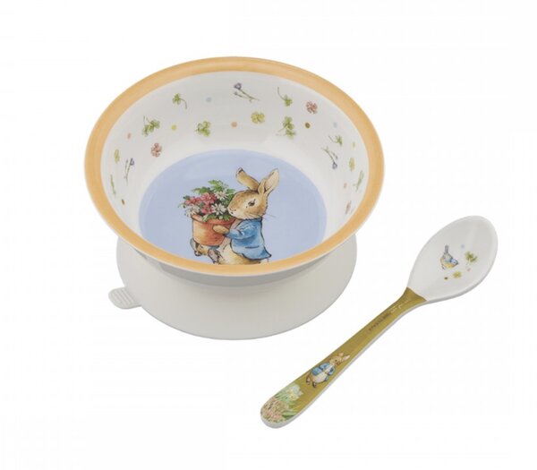 Bol ventouse avec cuillere Pierre Lapin -