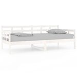 vidaXL Lit de jour Blanc Bois massif de pin 90x190 cm