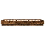 vidaXL Cadre de lit sans matelas chêne fumé 90x200cm bois d'ingénierie