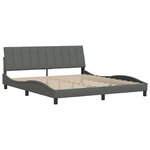 vidaXL Cadre de lit sans matelas gris foncé 180x200 cm tissu
