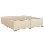 vidaXL Sommier à lattes de lit avec matelas Crème 200x200 cm Tissu