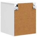 vidaXL Cabinet de chevet mural Blanc 34 5 x 33 x 40 cm