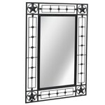 vidaXL Miroir mural de jardin rectangulaire 50 x 80 cm Noir