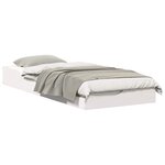 vidaXL Cadre de lit Blanc 90 x 220 cm Pin massif