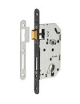 THIRARD - Serrure encastrable Unimax CE NF QC à cylindre pour porte d'entrée  axe50mm  bouts ronds  têtière noire - THIRARD