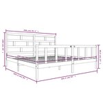 vidaXL Cadre de lit Blanc Bois de pin massif 200x200 cm