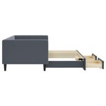 vidaXL Lit de jour avec gigogne et tiroirs sans matelas 90x190 cm