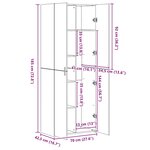 vidaXL Buffet haut sonoma gris 70x42 5x185 cm bois d'ingénierie