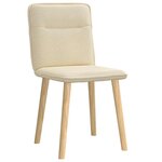 vidaXL Chaises à manger lot de 2 crème tissu