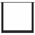 vidaXL Pieds de table à manger en U 3 pièces Noir 90 x (72-73) cm Acier