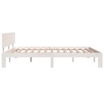 vidaXL Cadre de lit Blanc Bois de pin massif 160x200 cm