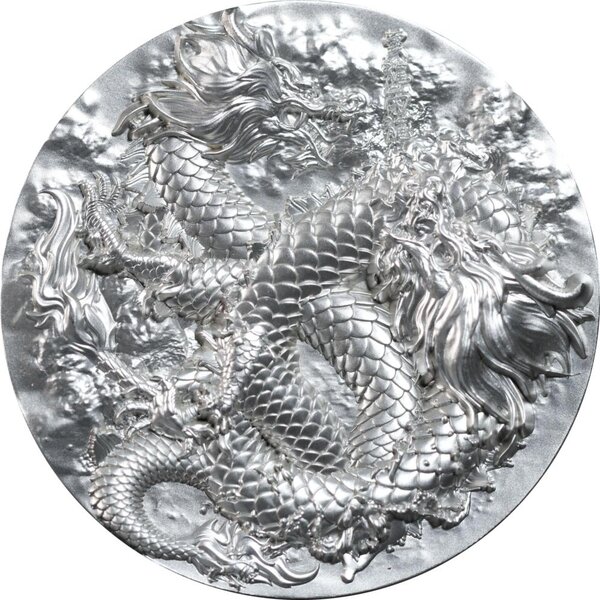 Pièce de monnaie en Argent 18888 Francs g 155.5 (5 oz) Millésime 2024 Ancestral Dragons of Rain and Cloud ANCESTRAL DRAGONS OF RAIN AND CLOUD