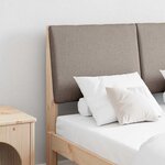 vidaXL Tête de lit capitonnée Taupe 135 cm Pin massif