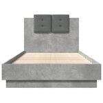 vidaXL Cadre de lit sans matelas gris béton 75x190 cm