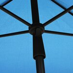 Vidaxl parasol de jardin avec mât 210x140 cm bleu azuré