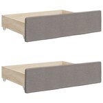 vidaXL Lit de jour avec gigogne et tiroirs sans matelas taupe 80x200cm