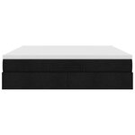 VidaXL Cadre de lit ottoman avec matelas noir 160x200 cm tissu