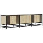 vidaXL Meuble TV chêne sonoma 150x35x41 cm bois d'ingénierie et métal