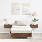vidaXL Cadre de lit sans matelas chêne marron 75x190cm bois ingénierie