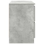 vidaXL Meuble TV gris béton 80x35x54 cm bois d'ingénierie