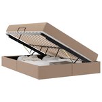 vidaXL Lit avec rangement et matelas Cappuccino 140 x 190 cm