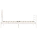 vidaXL Cadre de lit sans matelas blanc 90x200 cm bois massif