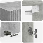 vidaXL Ensemble meuble TV 5 Pièces Gris béton Bois d'ingénierie