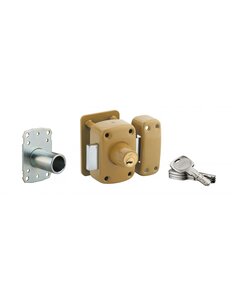 THIRARD - Verrou double entrée Transit 2 A2P* pour porte d'entrée cylindre 40mm acier 4 clés époxy bronze - THIRARD