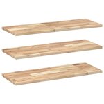 vidaXL Étagères flottantes 3 Pièces 80x30x2 cm acacia massif non traité