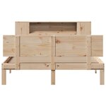 vidaXL Lit bibliothèque sans matelas 140x190 cm bois de pin massif