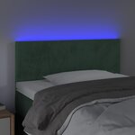 vidaXL Tête de lit à LED Vert foncé 90x5x78/88 cm Velours