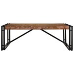 vidaXL Table basse multicolore 100x100x35 cm bois récupération massif