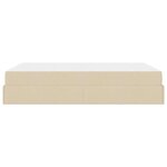 vidaXL Cadre de lit avec stockage Crème 140 x 200 cm tissu