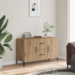 vidaXL Buffet chêne artisanal 100x36x60 cm bois d'ingénierie