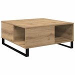 vidaXL Table basse chêne artisanal 80 x 80 x 36 5 cm Bois d'ingénierie