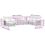 vidaXL Ensemble de canapés d'extérieur 8 Pièces Naturel et Beige