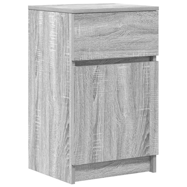 vidaXL Table de chevet sonoma gris 39x35x65 cm bois d’ingénierie