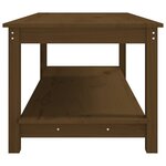 vidaXL Table basse Marron miel 110x55x45 cm Bois massif de pin
