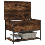 vidaXL Banc de rangement chêne fumé 70x42 5x47 cm bois d'ingénierie