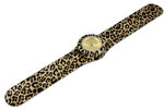 Montre classic bracelet leopard et cadran gold sun.