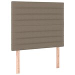 vidaXL Sommier à lattes de lit avec matelas Taupe 90x200 cm Tissu